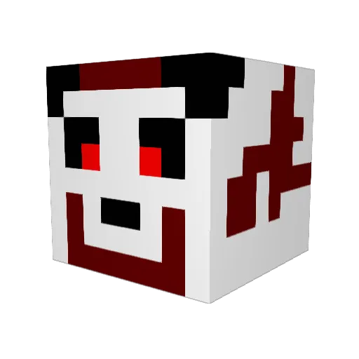 Pipenissen Minecraft avatar head, 3D render