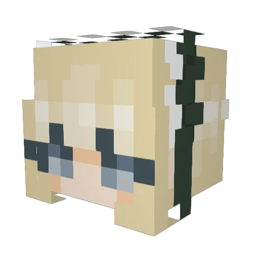 Piper762 Minecraft avatar head, 3D render