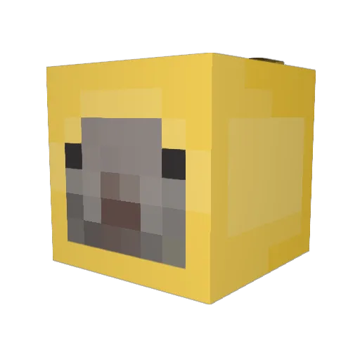 PiperBunnie Minecraft avatar head, 3D render