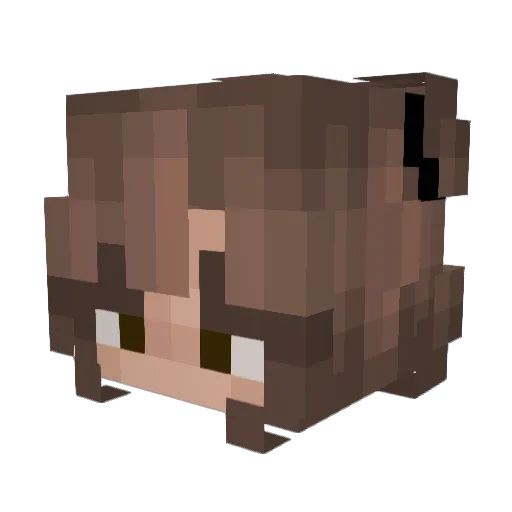 Piperamitt Minecraft avatar head, 3D render