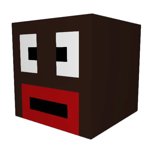 PipiPupuKaka Minecraft avatar head, 3D render