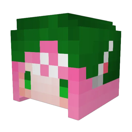 Pipiana Minecraft avatar head, 3D render