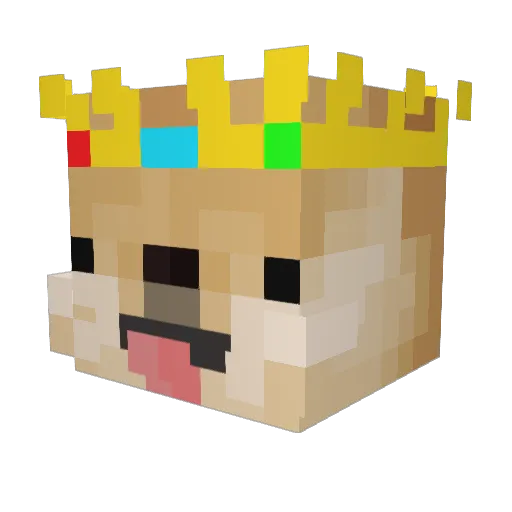 PipideMono Minecraft avatar head, 3D render