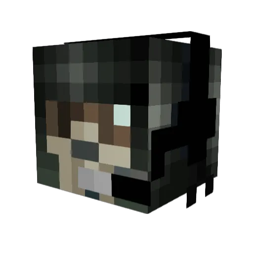 Pipidipip Minecraft avatar head, 3D render