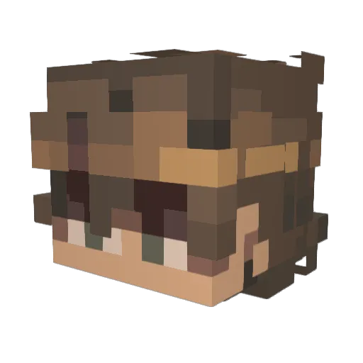PipingHotGravy Minecraft avatar head, 3D render
