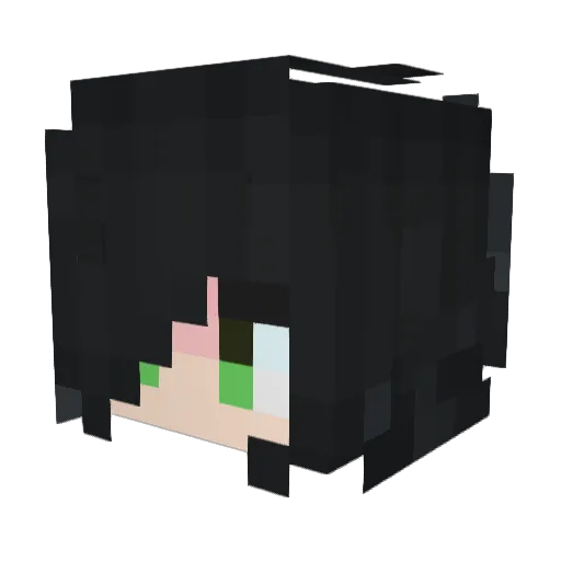 Pipiniyo Minecraft avatar head, 3D render