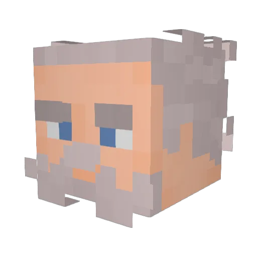 Pipirkin0ff Minecraft avatar head, 3D render