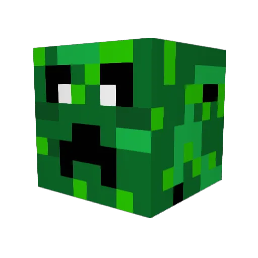 Pipiskus Minecraft avatar head, 3D render