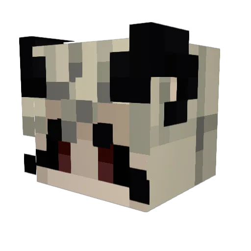 Pipiyoo Minecraft avatar head, 3D render