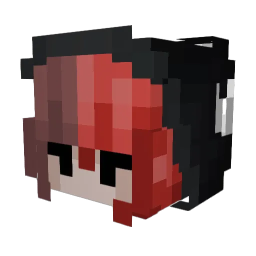 PipkinsV Minecraft avatar head, 3D render