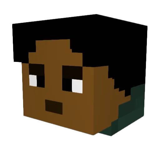 PipmaPipmatz Minecraft avatar head, 3D render