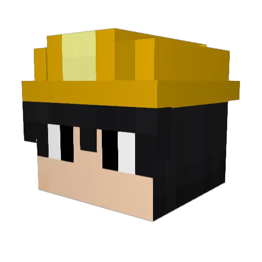 PipoConstrutor Minecraft avatar head, 3D render