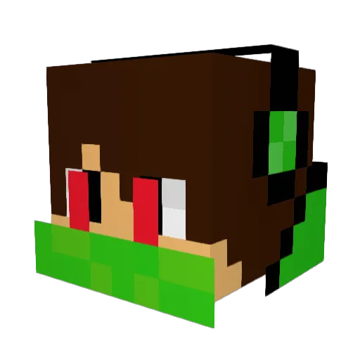 Pipo_Lp Minecraft avatar head, 3D render