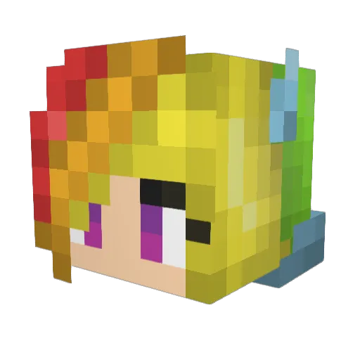 Pippapony123 Minecraft avatar head, 3D render