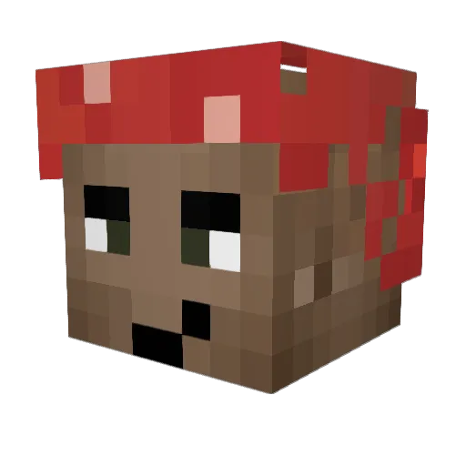 Pipparsugo_ Minecraft avatar head, 3D render