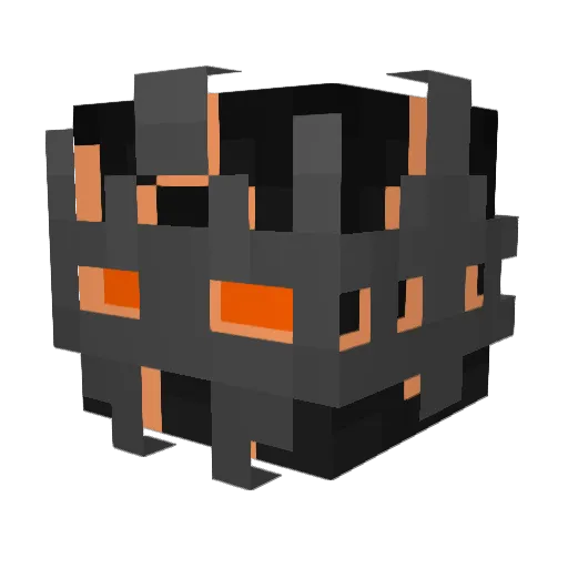 PippiKin Minecraft avatar head, 3D render