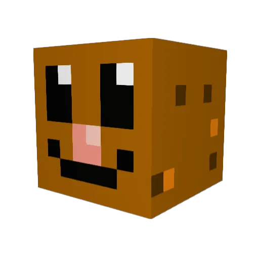 Pippilemur Minecraft avatar head, 3D render