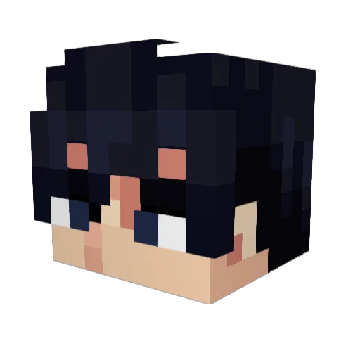 Pippotamm Minecraft avatar head, 3D render