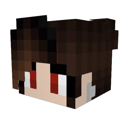 PippuPeach Minecraft avatar head, 3D render