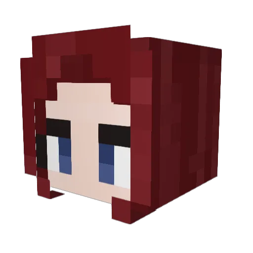 PippyM Minecraft avatar head, 3D render