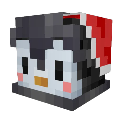 Pips2000 Minecraft avatar head, 3D render