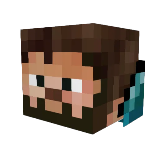 PipsFX Minecraft avatar head, 3D render
