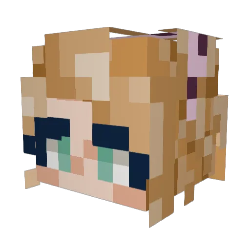 Pipsqueak_01 Minecraft avatar head, 3D render