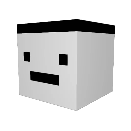 Pipu4ka Minecraft avatar head, 3D render