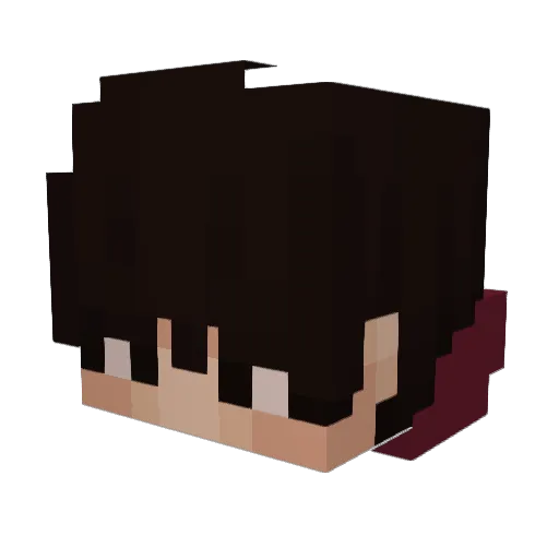 Piqwick Minecraft avatar head, 3D render