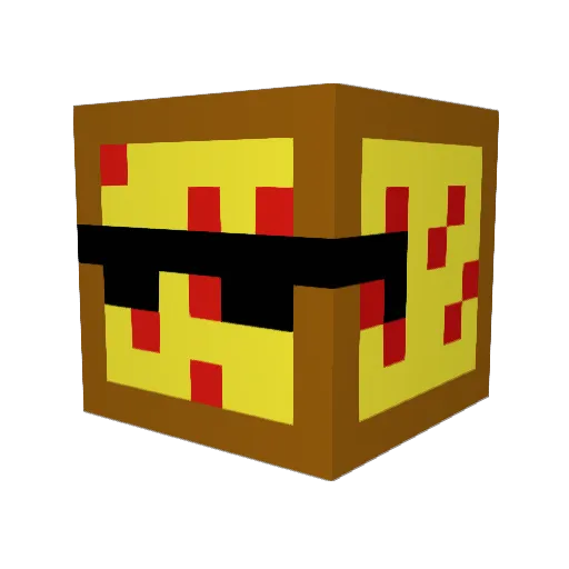 Piqza Minecraft avatar head, 3D render