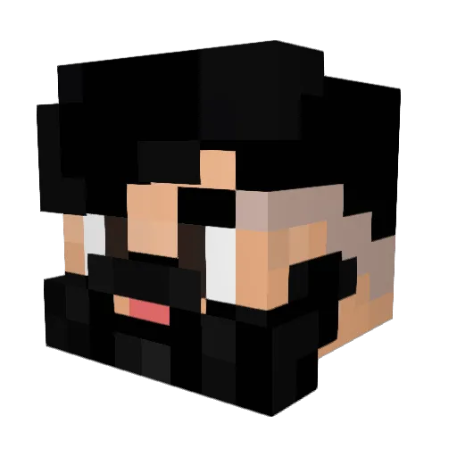 PirXwese Minecraft avatar head, 3D render