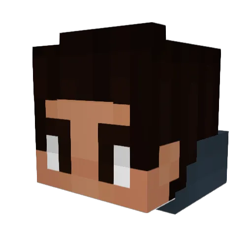 Piragua125 Minecraft avatar head, 3D render