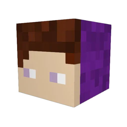 Piranha08 Minecraft avatar head, 3D render