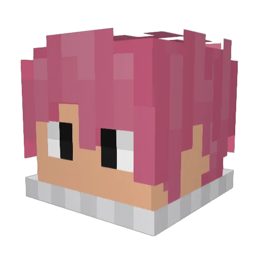 PiranhaTooth Minecraft avatar head, 3D render