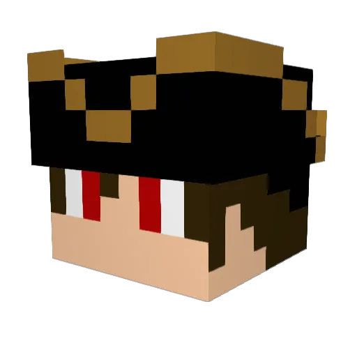 PiratOlle Minecraft avatar head, 3D render