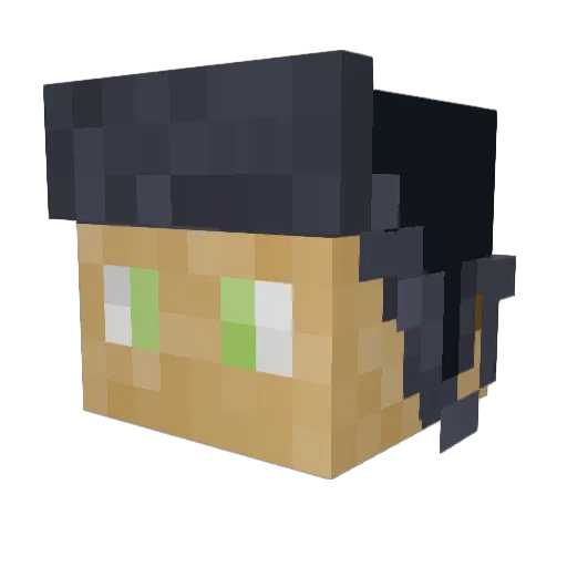 PirataFelix Minecraft avatar head, 3D render