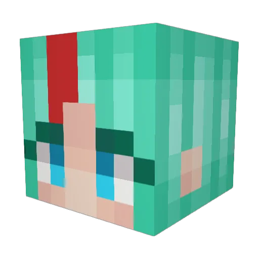 PirataRey Minecraft avatar head, 3D render