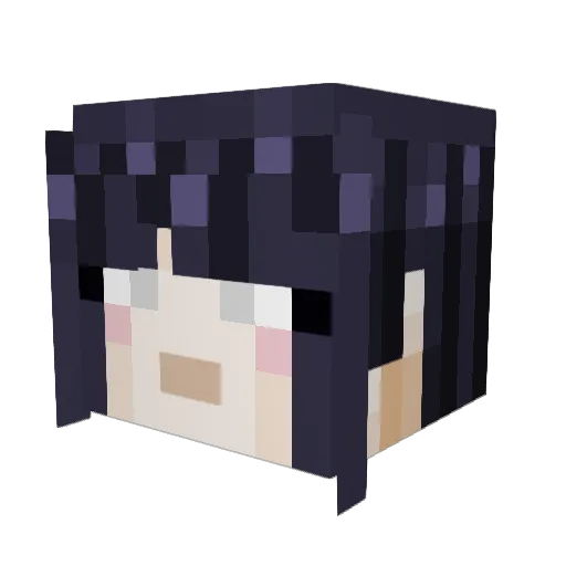 Piratbtw Minecraft avatar head, 3D render