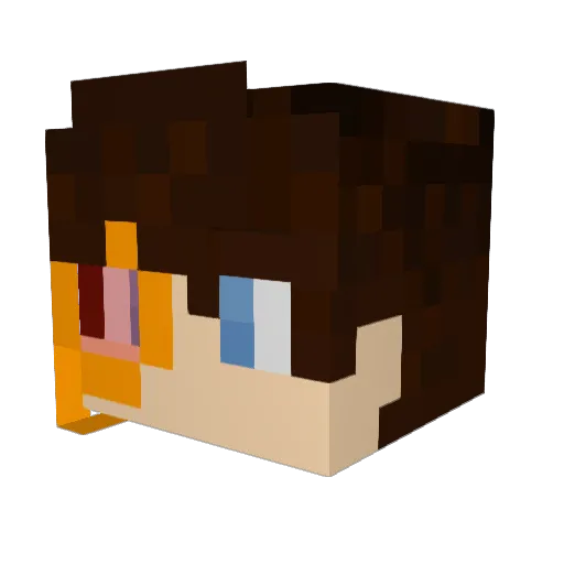 Pirate1005 Minecraft avatar head, 3D render