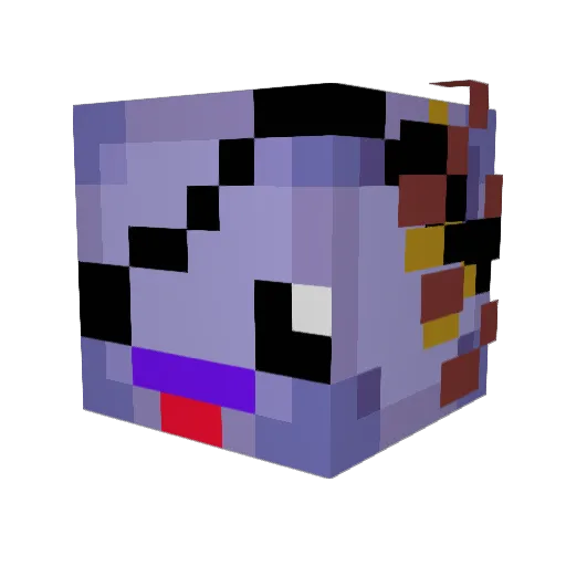 PirateAxo Minecraft avatar head, 3D render