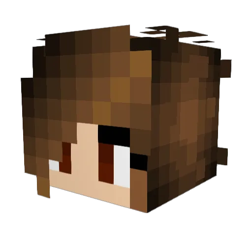 PirateEllie Minecraft avatar head, 3D render