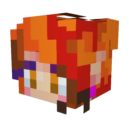 PirateQueenSkitz Minecraft avatar head, 3D render