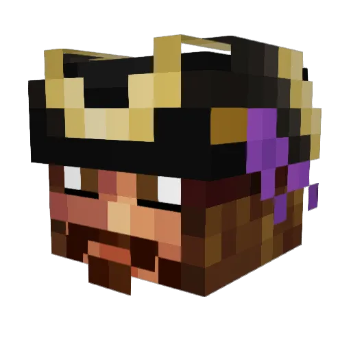 PirateWill_ Minecraft avatar head, 3D render
