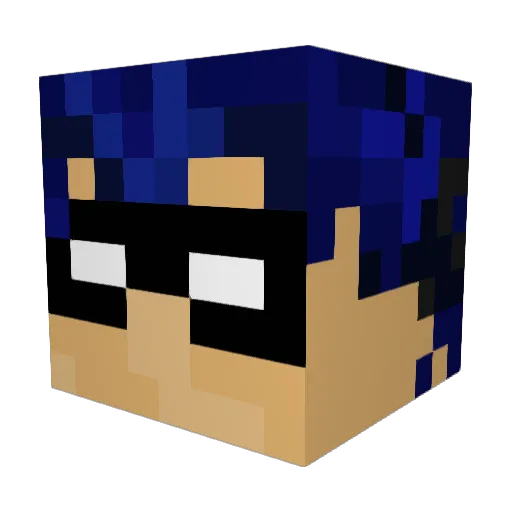 Piratepony_ Minecraft avatar head, 3D render