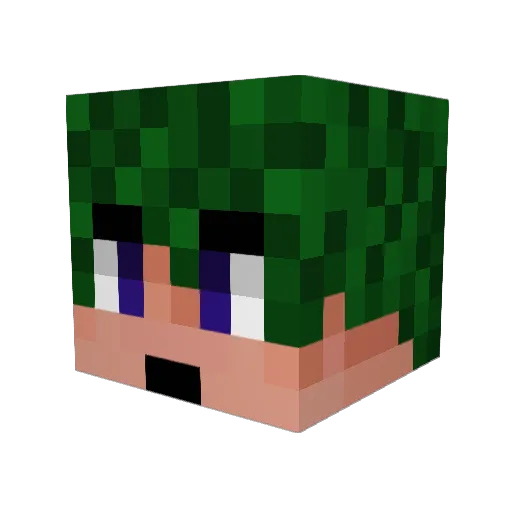 Pirazzok Minecraft avatar head, 3D render