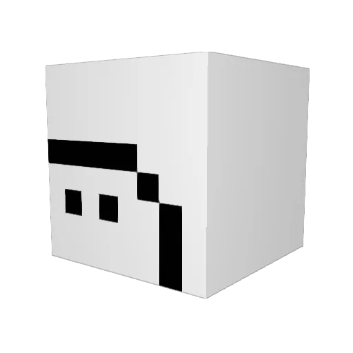 Pircha Minecraft avatar head, 3D render