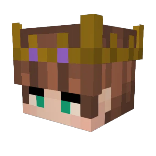 Pireszin Minecraft avatar head, 3D render