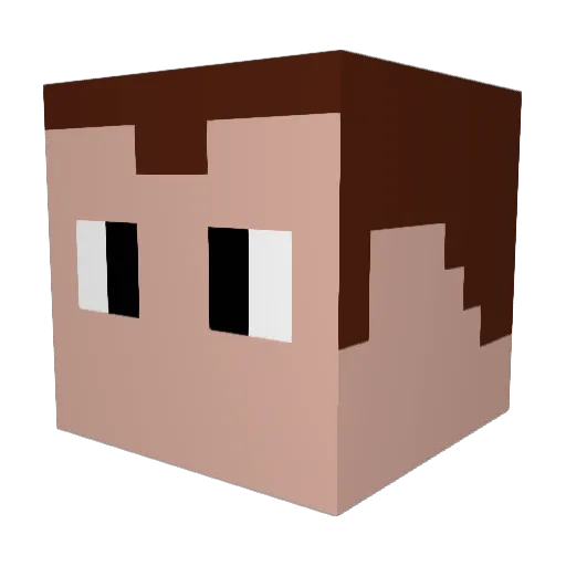 Pirgon69 Minecraft avatar head, 3D render