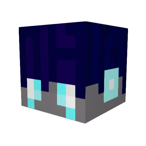 PiriJunu Minecraft avatar head, 3D render