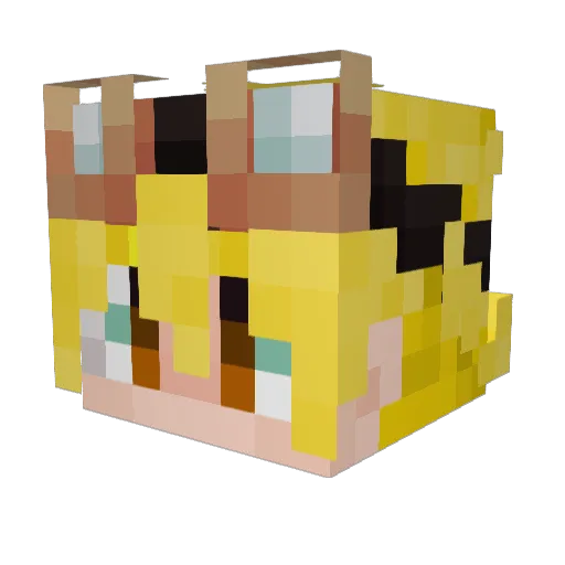 Piro_oh Minecraft avatar head, 3D render